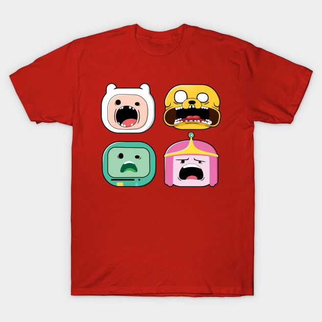 Adventure Time  Finn, Jake, Bubblegum, Beemo T-Shirt by Welcraft Design